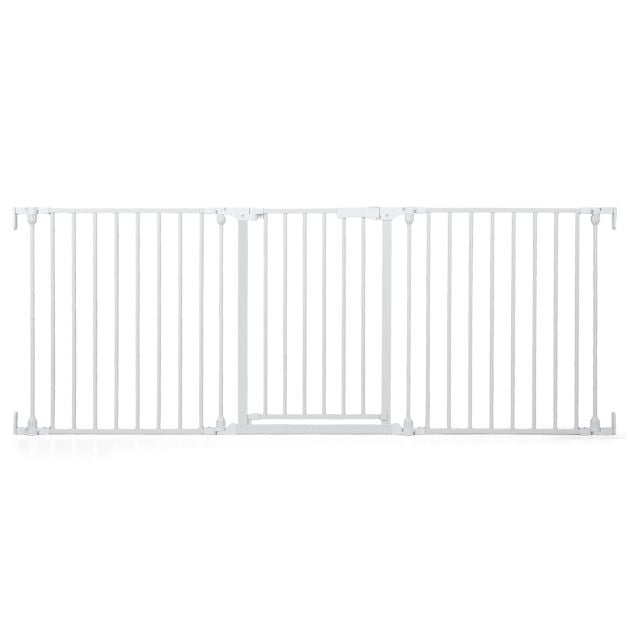 Beebivärav treppidele ja ustele, 3-paneeliga riistvaraga turvavärav lemmikloomadele – valge