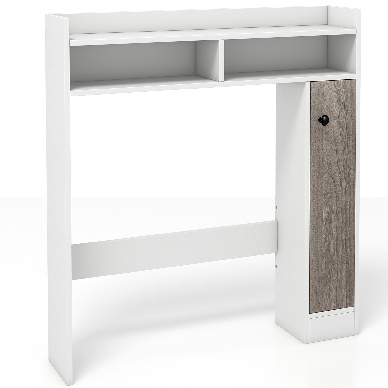 Vannitoa WC kohal valge riiul reguleeritavate riiulitega