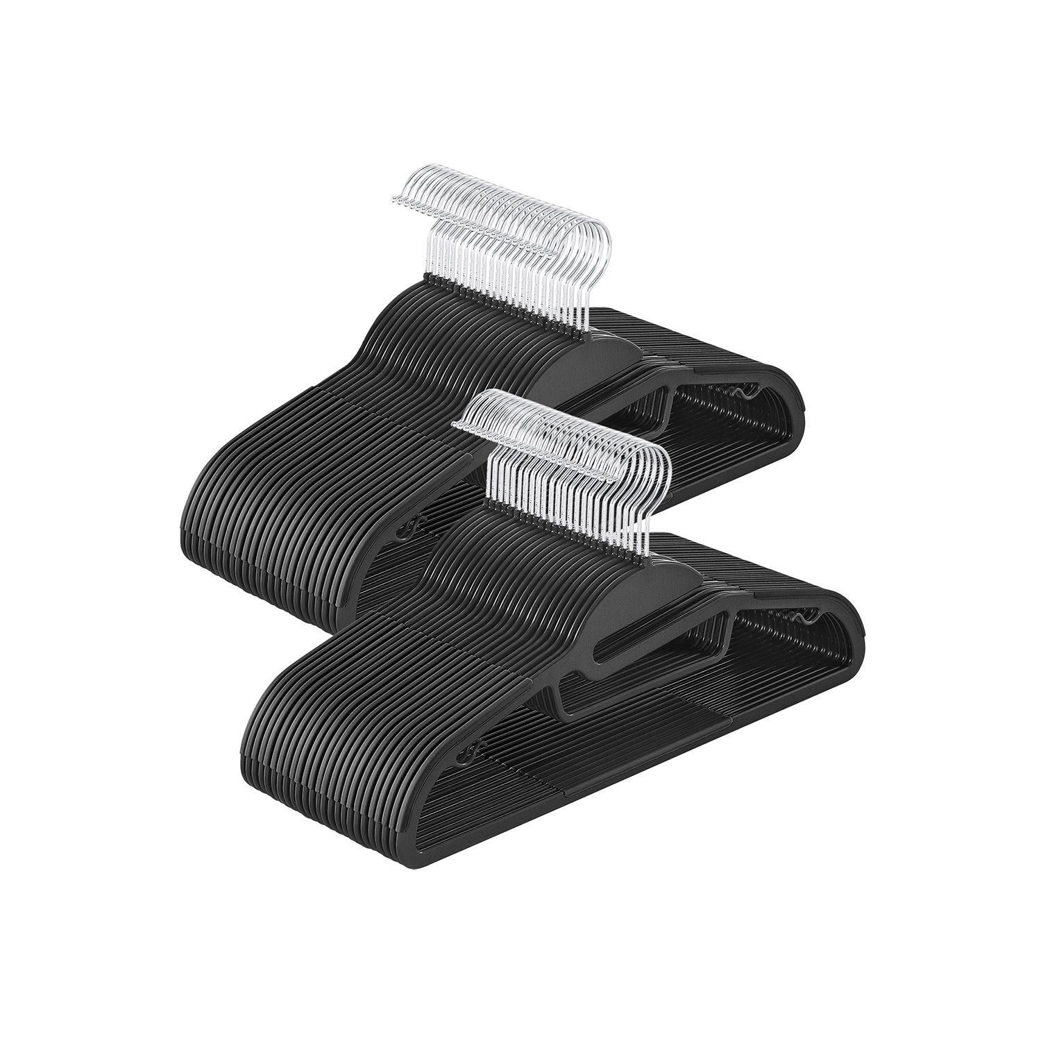 Plastikust riidepuu, libisemiskindel, ruumisäästlik, must