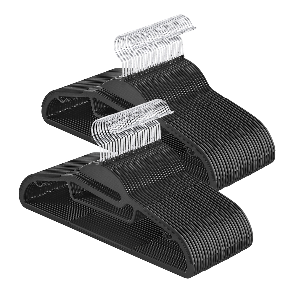 Plastikust riidepuud, 50 tk komplekt, avaga riidepuud