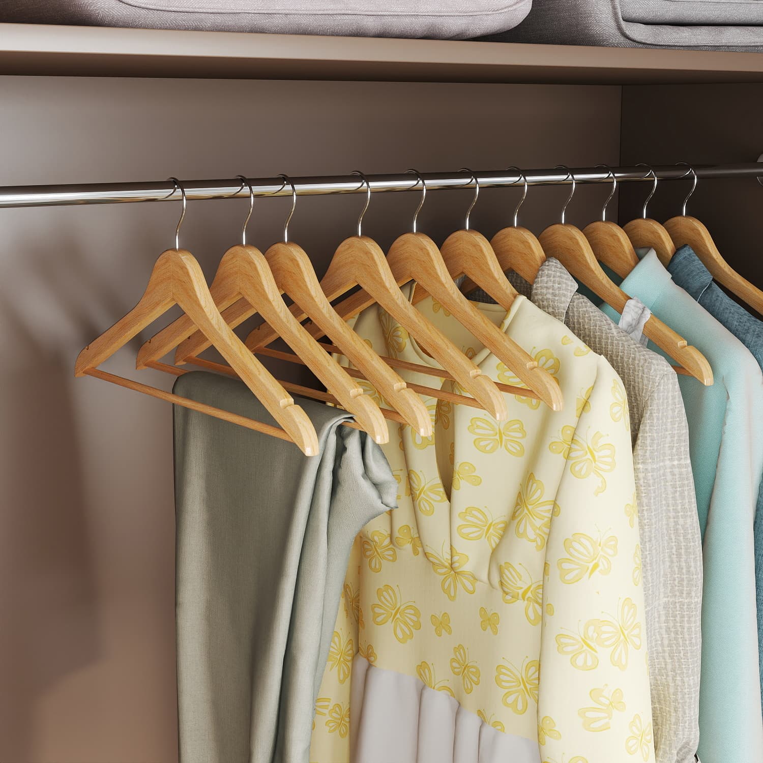 Puidust riidepuud, 20-osaline komplekt, täispuidust riidepuud