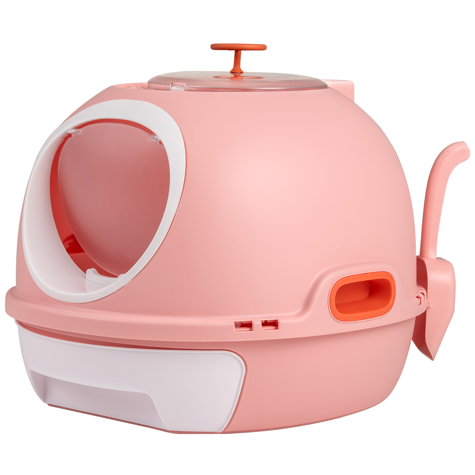 Kassiliivakast täielikult suletud kaanega, eestpoolt sissepääs ja ülevalt väljapääs, hingedega, kandevõime 10 kg, roosa