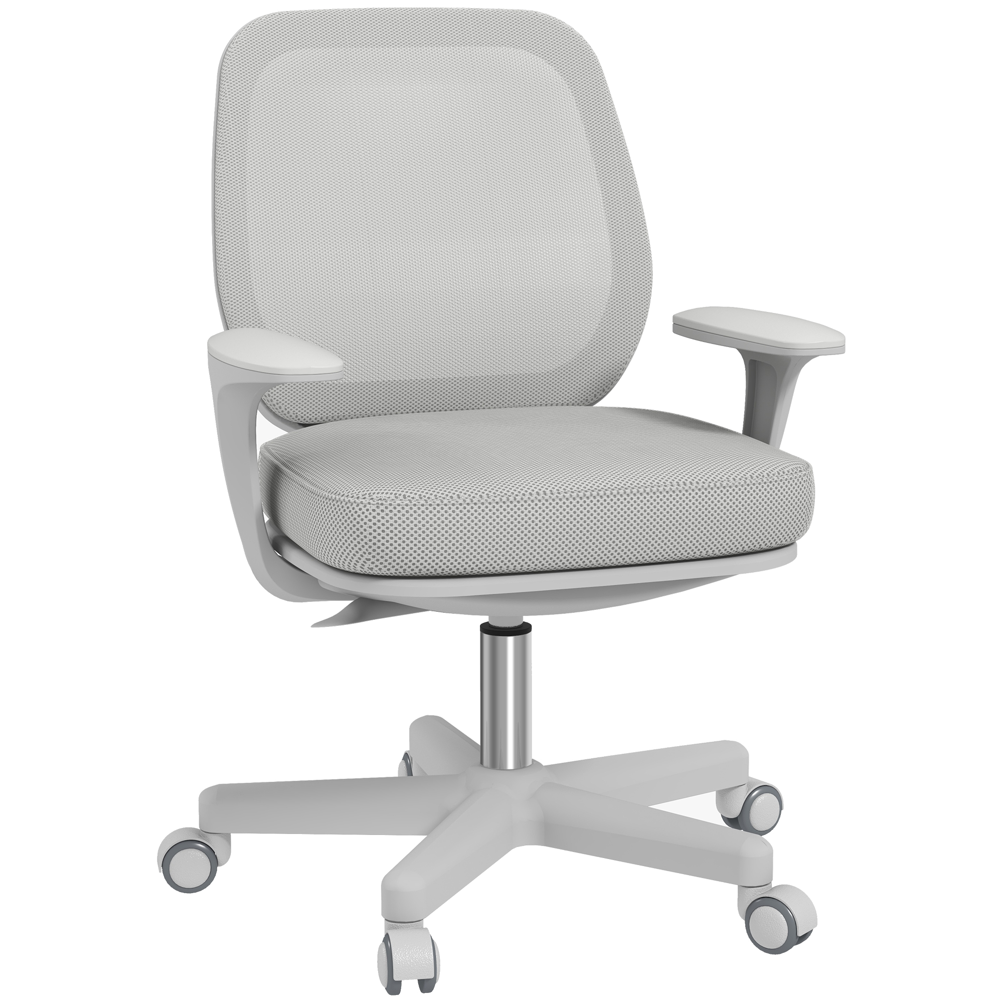 Kontoritool, ergonoomiline lauatool pöörleva funktsiooniga, kõrguse reguleerimisega 55 x 48 x 82,5-94,5 cm hall
