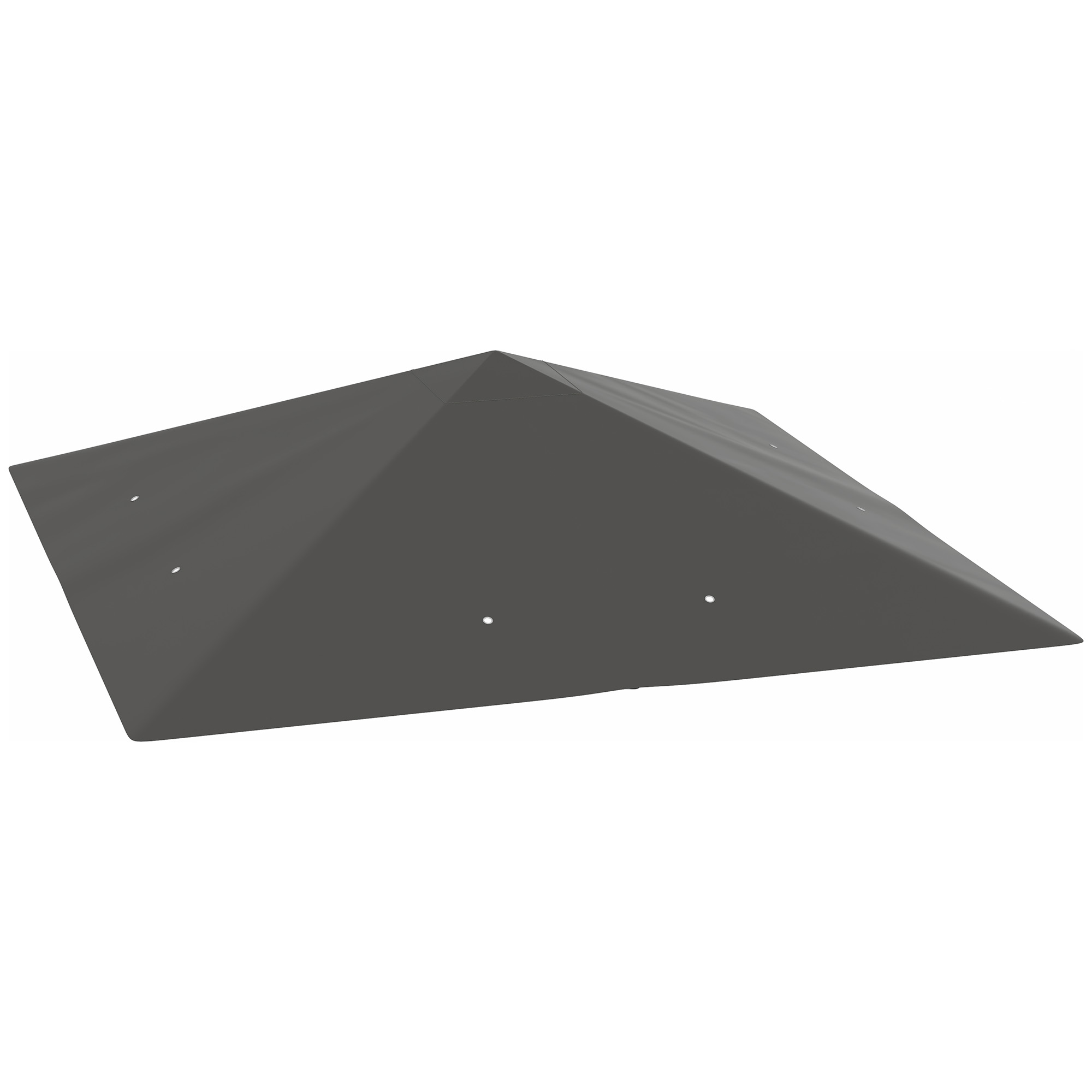Vahetuskatus 3 x 3 m varikatuse jaoks, vetthülgav varikatuse katus UPF30+, vahetuskate Oxford-kangast, 370 g/m², hall