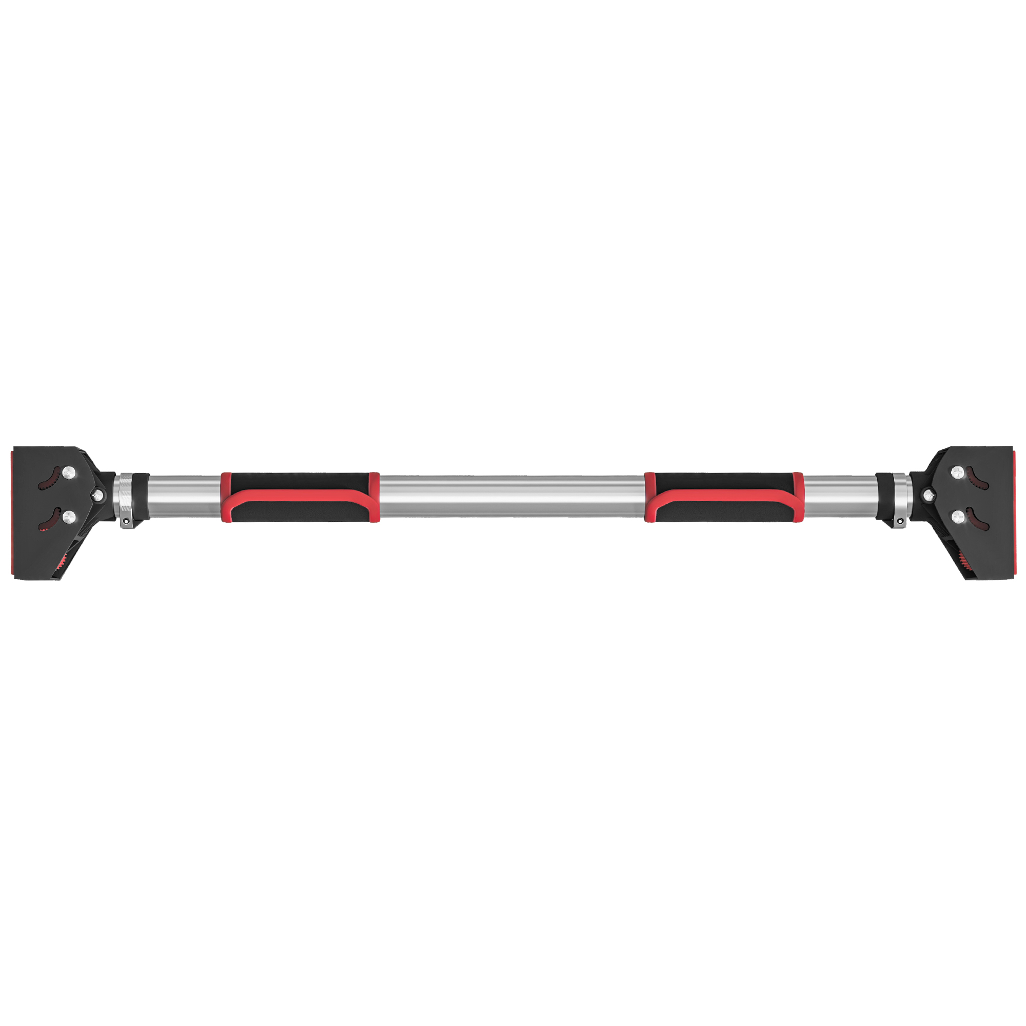 SPORTNOW lõuatõmbetoru ukseraamile, reguleeritav, ilma puurimiseta, terasest, kuni 200 kg, 75–92 x 10 x 7 cm, must/punane