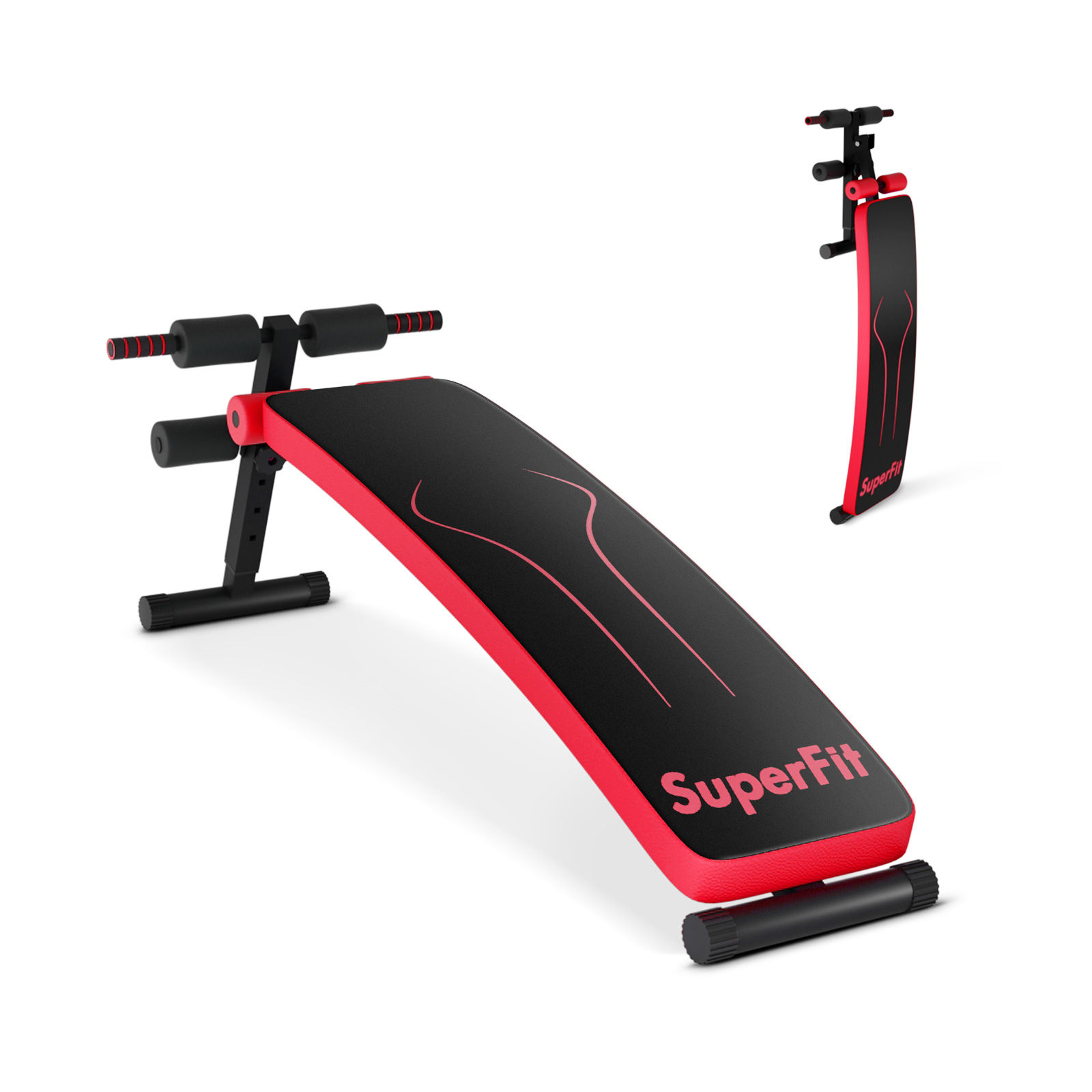 Kokkupandav raskuspink, reguleeritav istessetõusulaud, kaldpink - punane