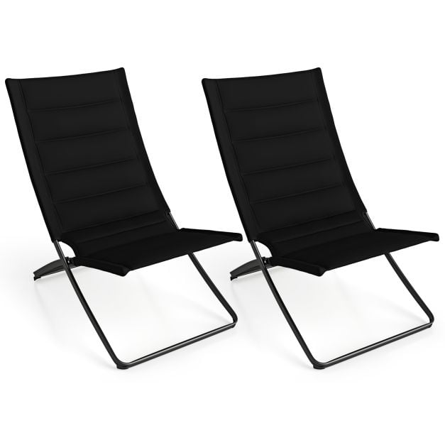 Kokkupandavad rannatoolid 2 tk mustad