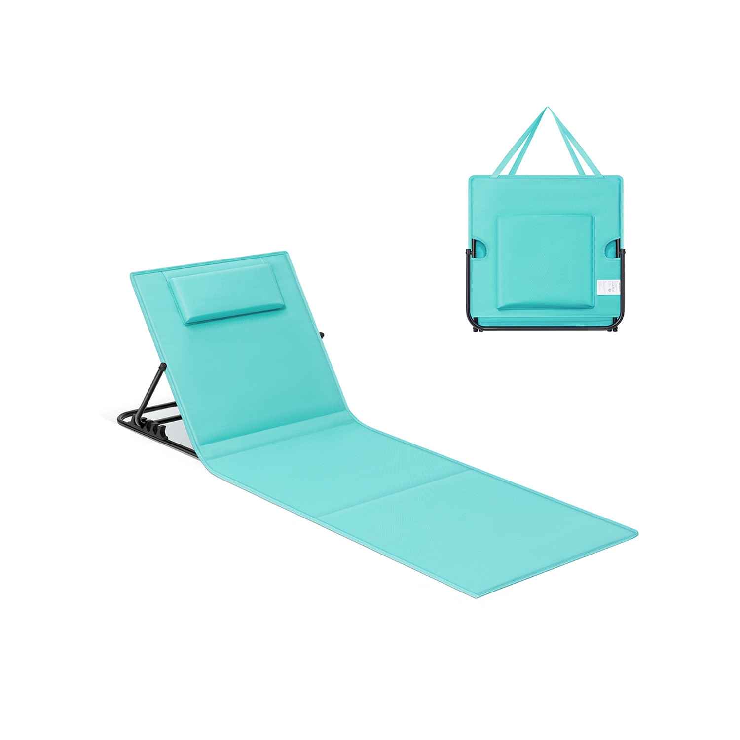 Rannatool käepideme ja reguleeritava seljatoega meresinine