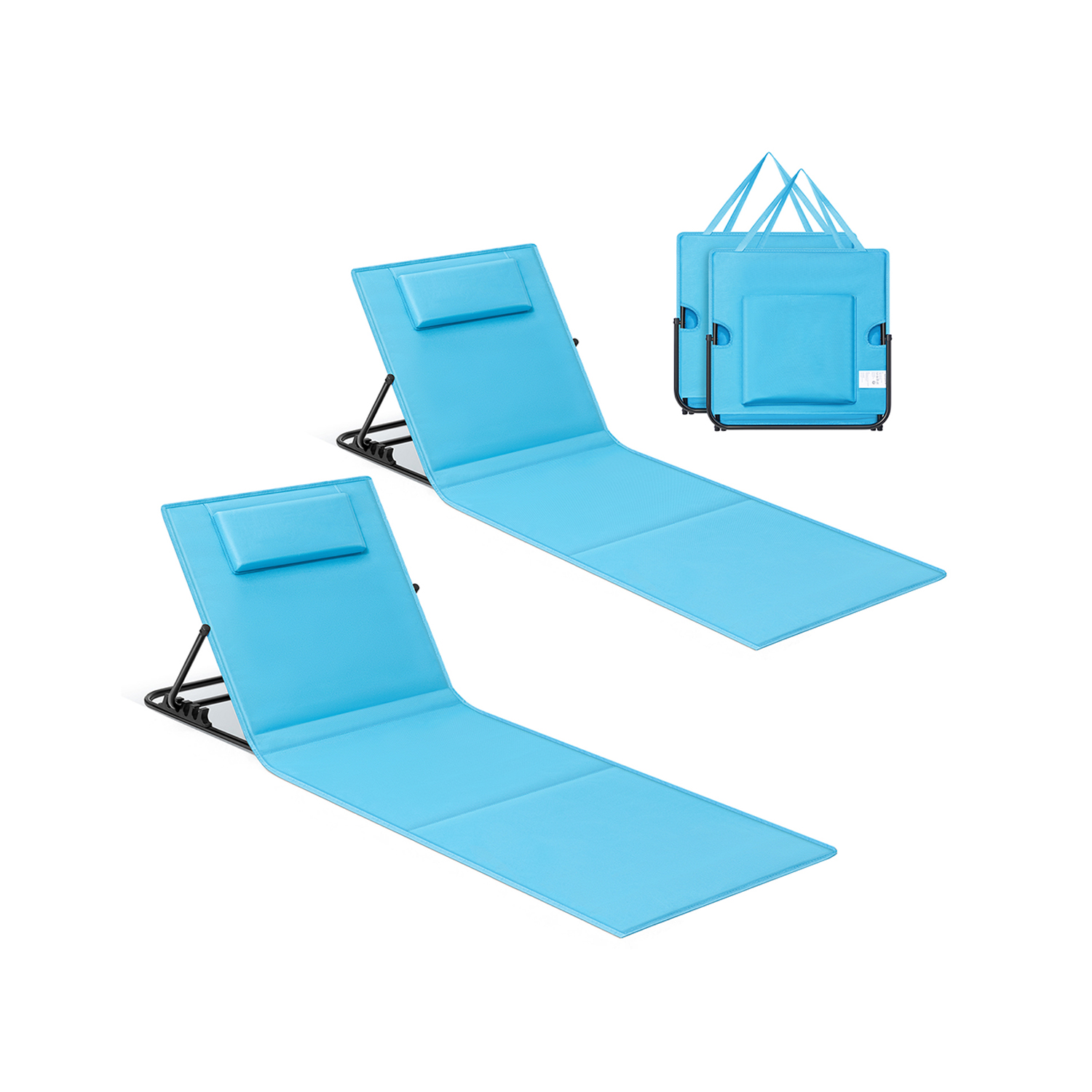 Komplektis 2 astmeliselt reguleeritava seljatoega rannatooli