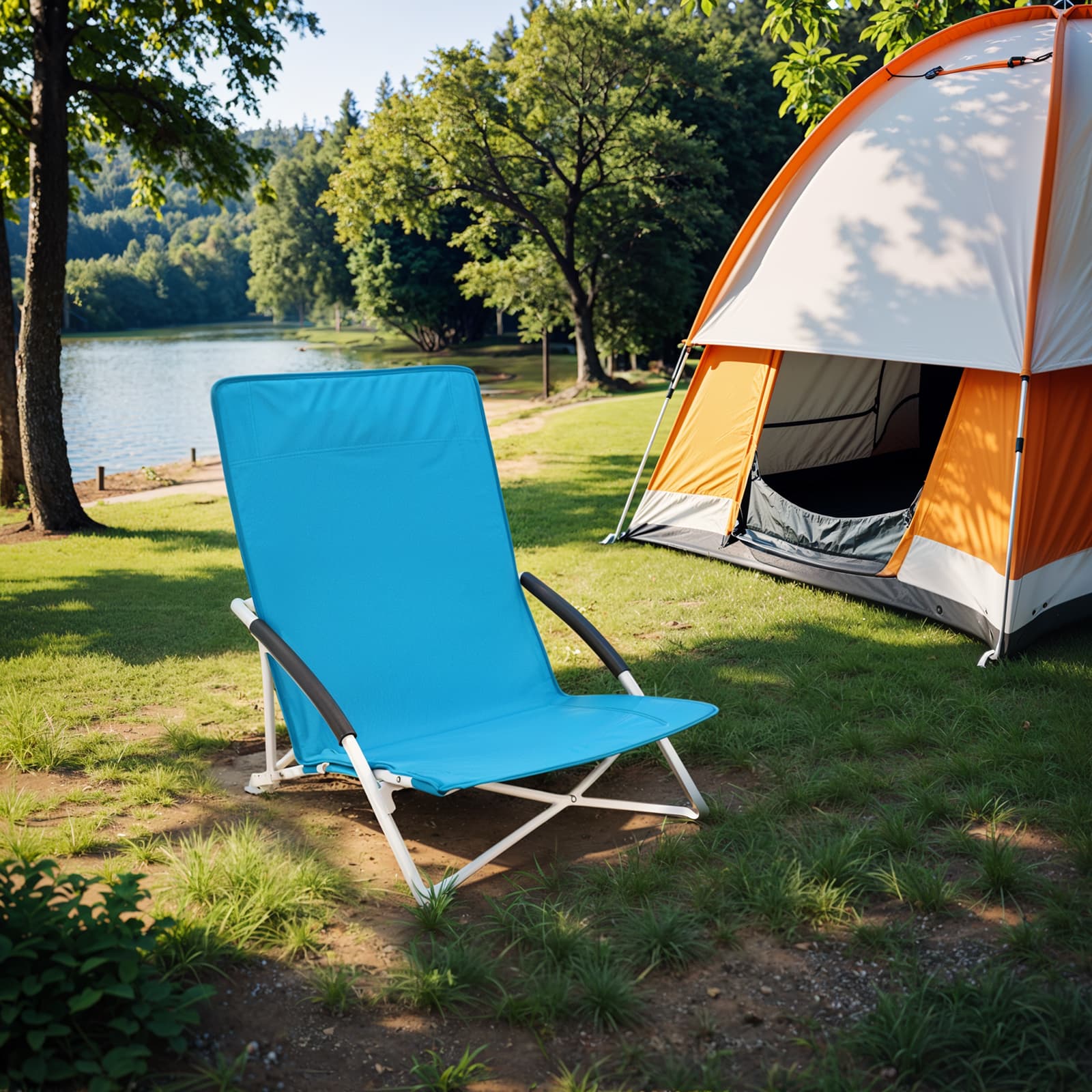 Randtoolide komplekt 2 tk, kõrge seljatoega kokkupandav tool, kokkupandav