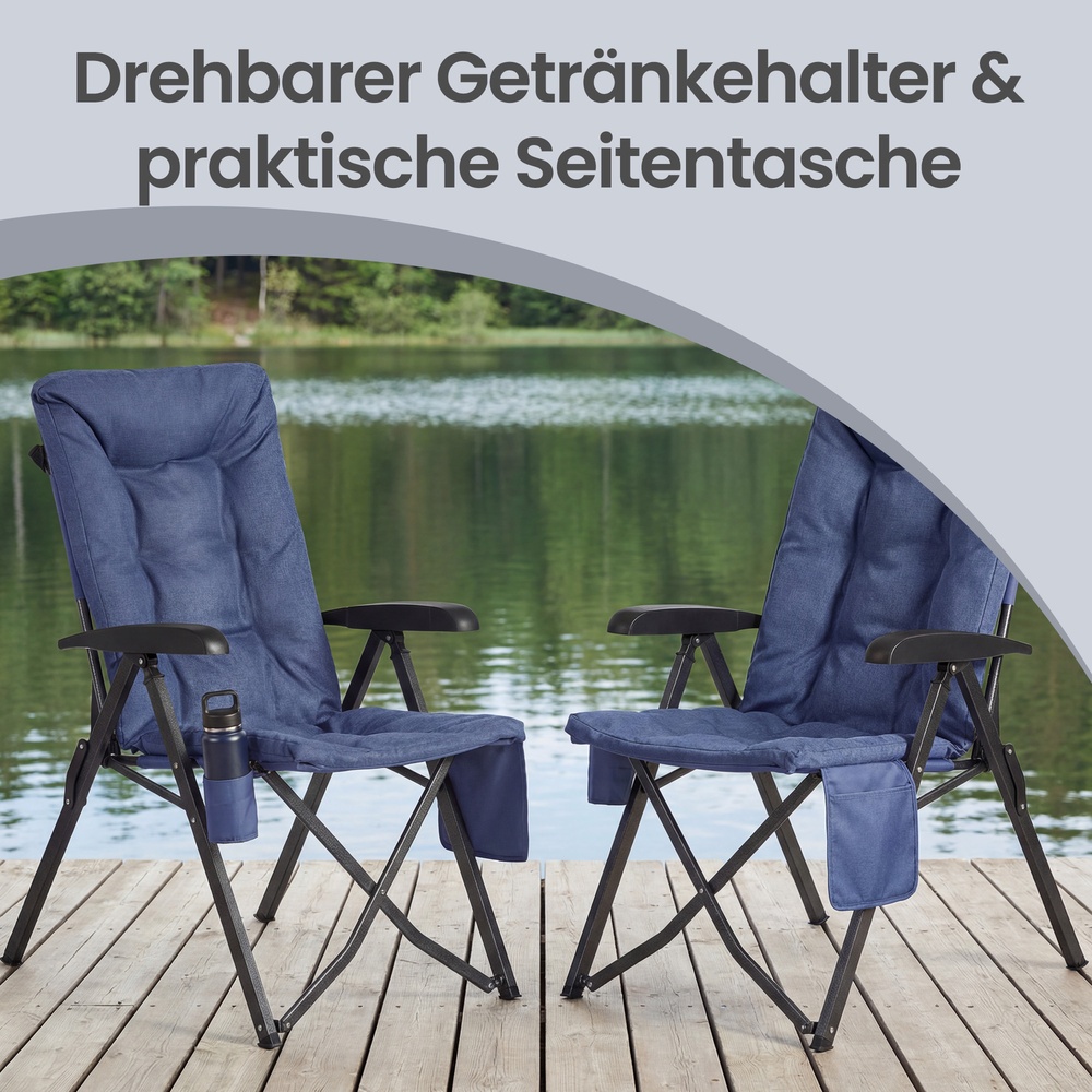 Matkatool, reguleeritav seljatugi 95°-150°, 6 cm polster