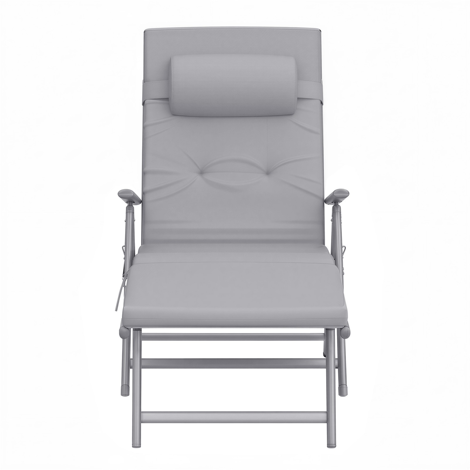 Kokkupandav päevitustoolil on 6 cm paksune madrats, aiatool ja eemaldatav padi.