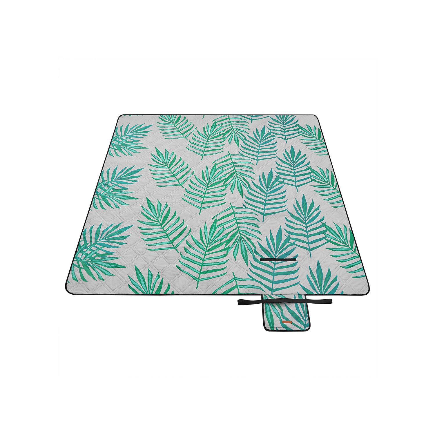 Piknikutekk 200 x 200 cm hall troopilise sõnajalaga