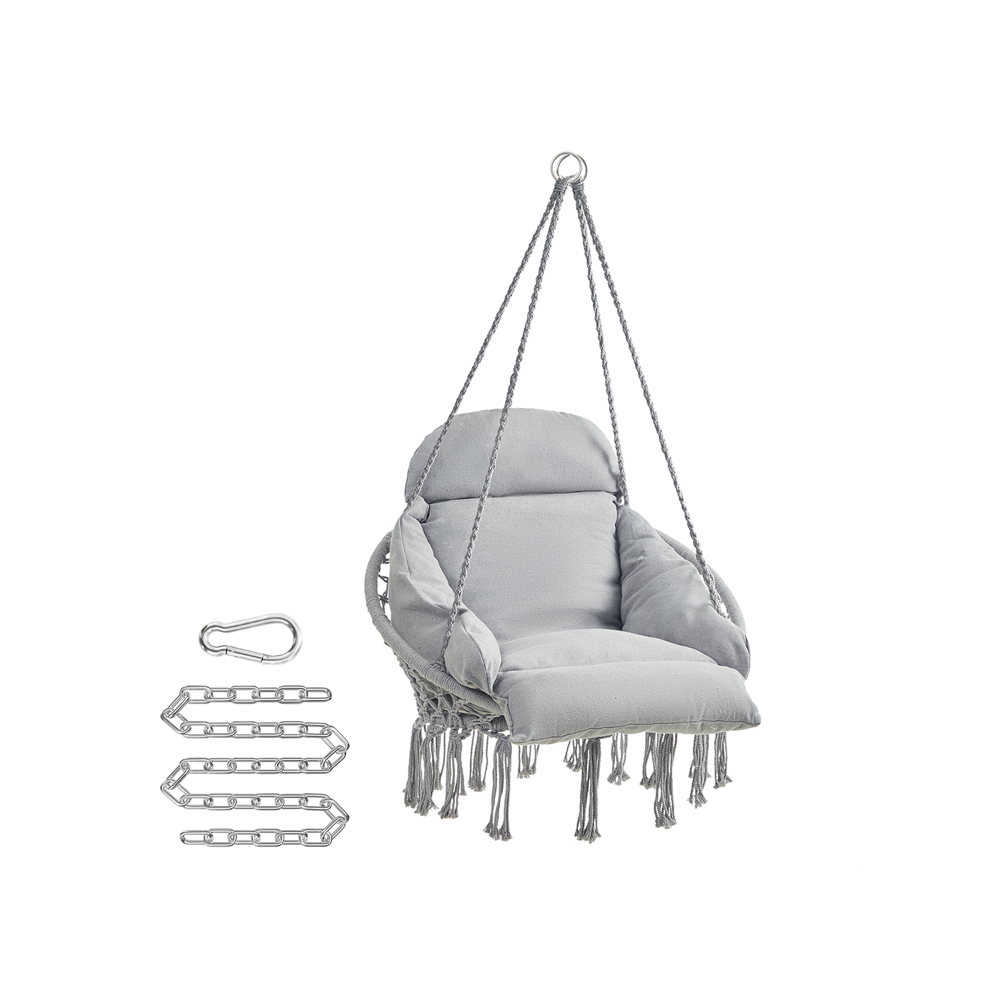 Ripptool koos paksu padjaga tuvi hall.