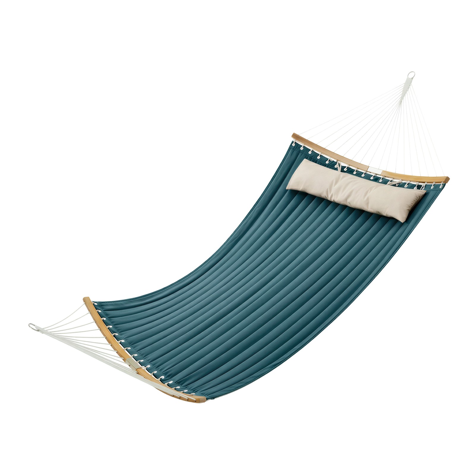 Topeltvõrkkiik, polsterdatud patjadega, õues kasutamiseks mõeldud matkavõrkkiik