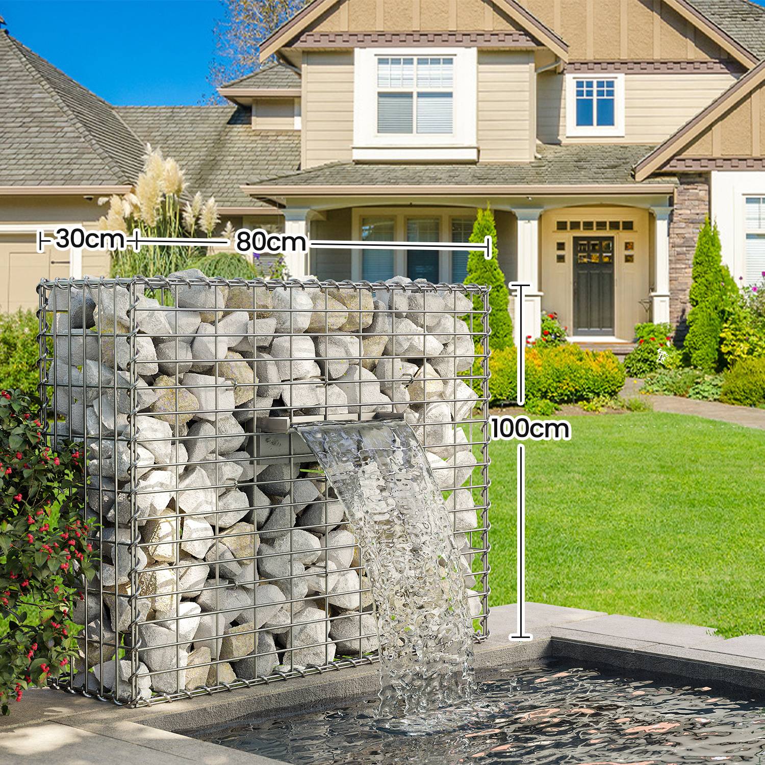 Gabioonikorv, metallist kivikorv 5 x 10 cm silmasuurusega müürikivide jaoks, tsingitud