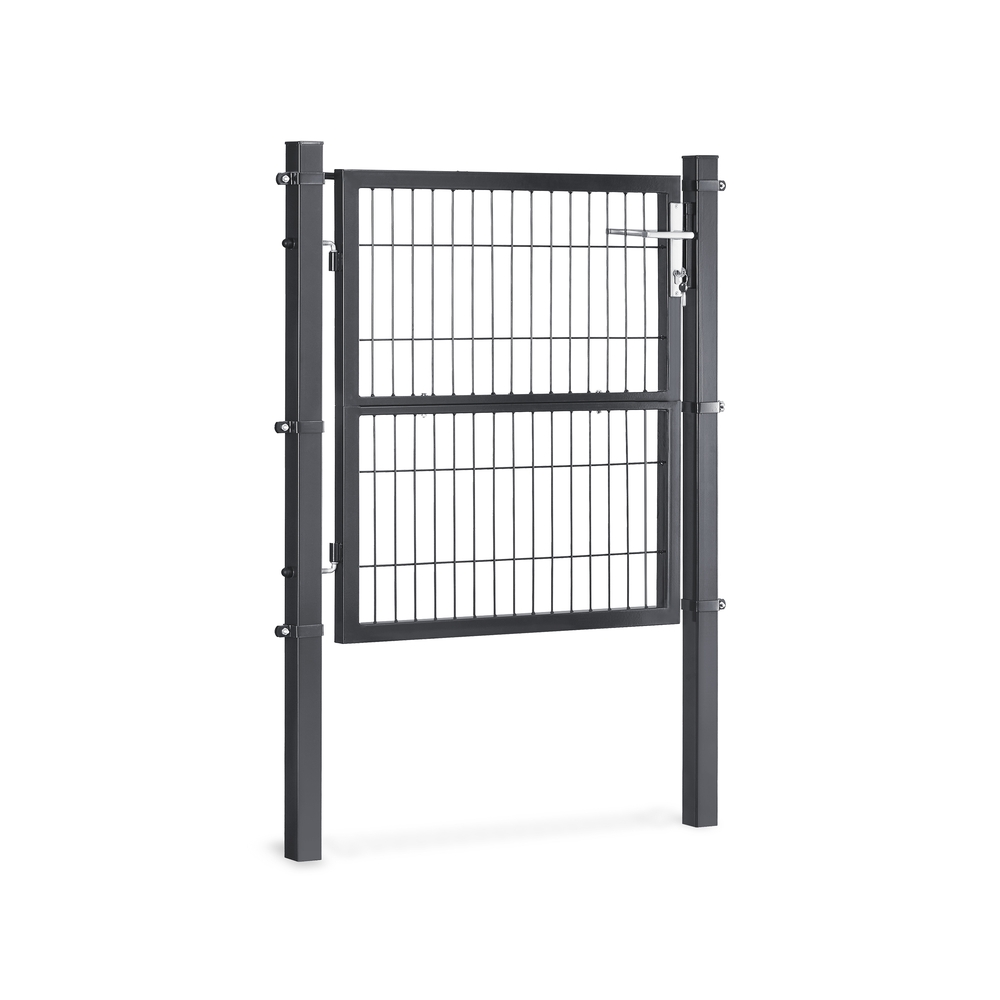 Lukustatav aiavärav 106 x 100 cm, tsingitud terasest, hall