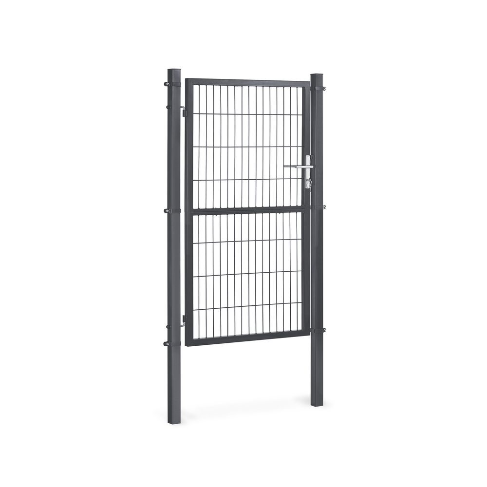 Lukustatav aiavärav 106 x 160 cm tsingitud terasest hall