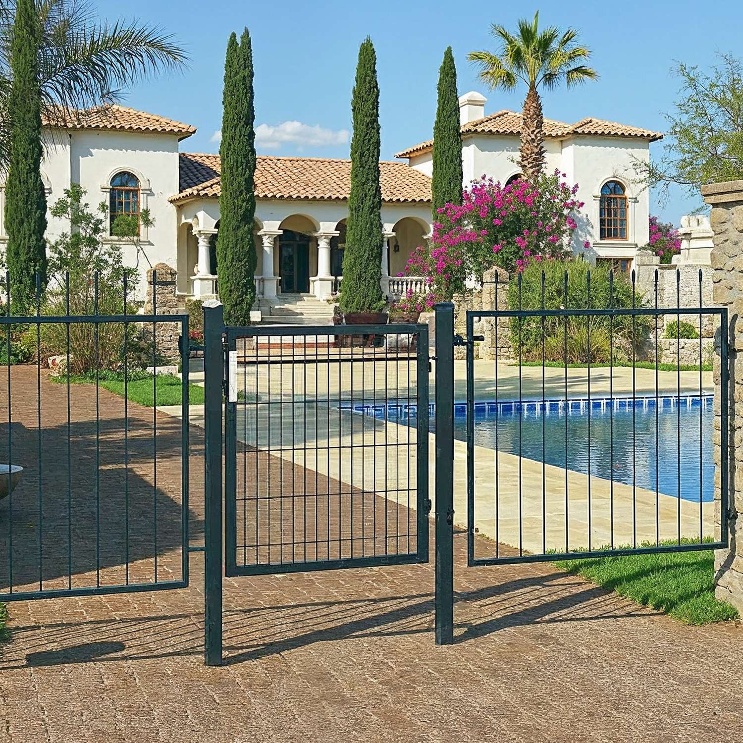 Tsingitud terasest aiavärav, aedvärav, aiavärav