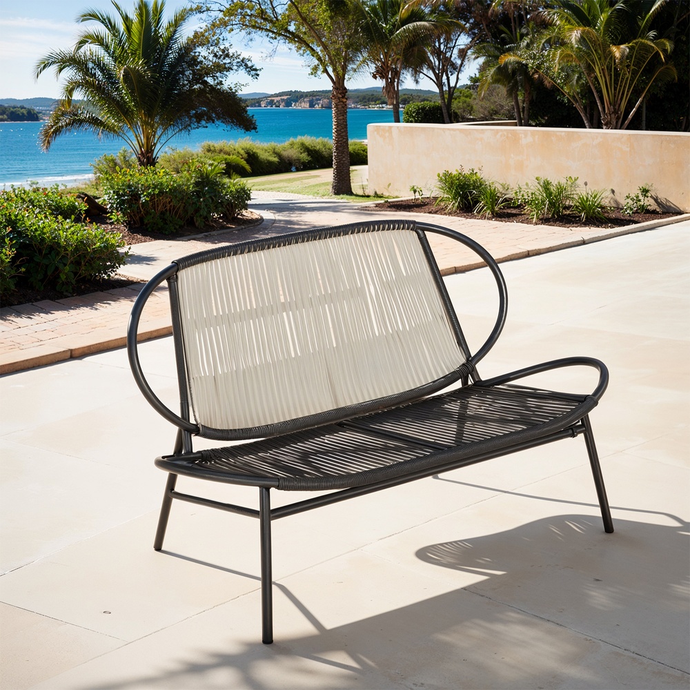 PE-rotangist aiapink, 70 x 138,5 x 79 cm, must tindihall