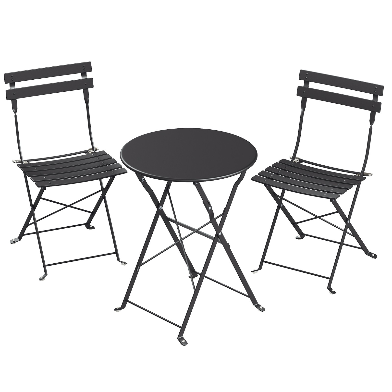 Rõdumööbli komplekt, 3 osa, 1 kokkupandav laud 2 tooliga, aiamööbli komplekt