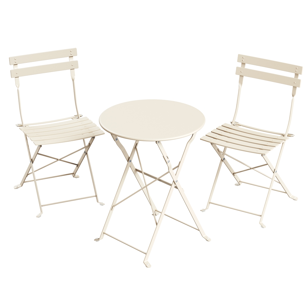 Rõdumööbli komplekt, 3 osa, 1 kokkupandav laud 2 tooliga, aiamööbli komplekt