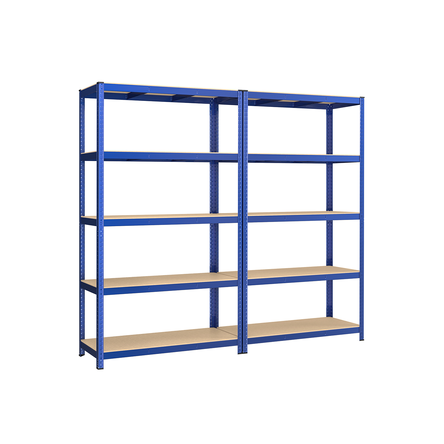 Metallist hoiustamiseriiulite komplekt 2tk, kõrgusega 200 cm, sinine