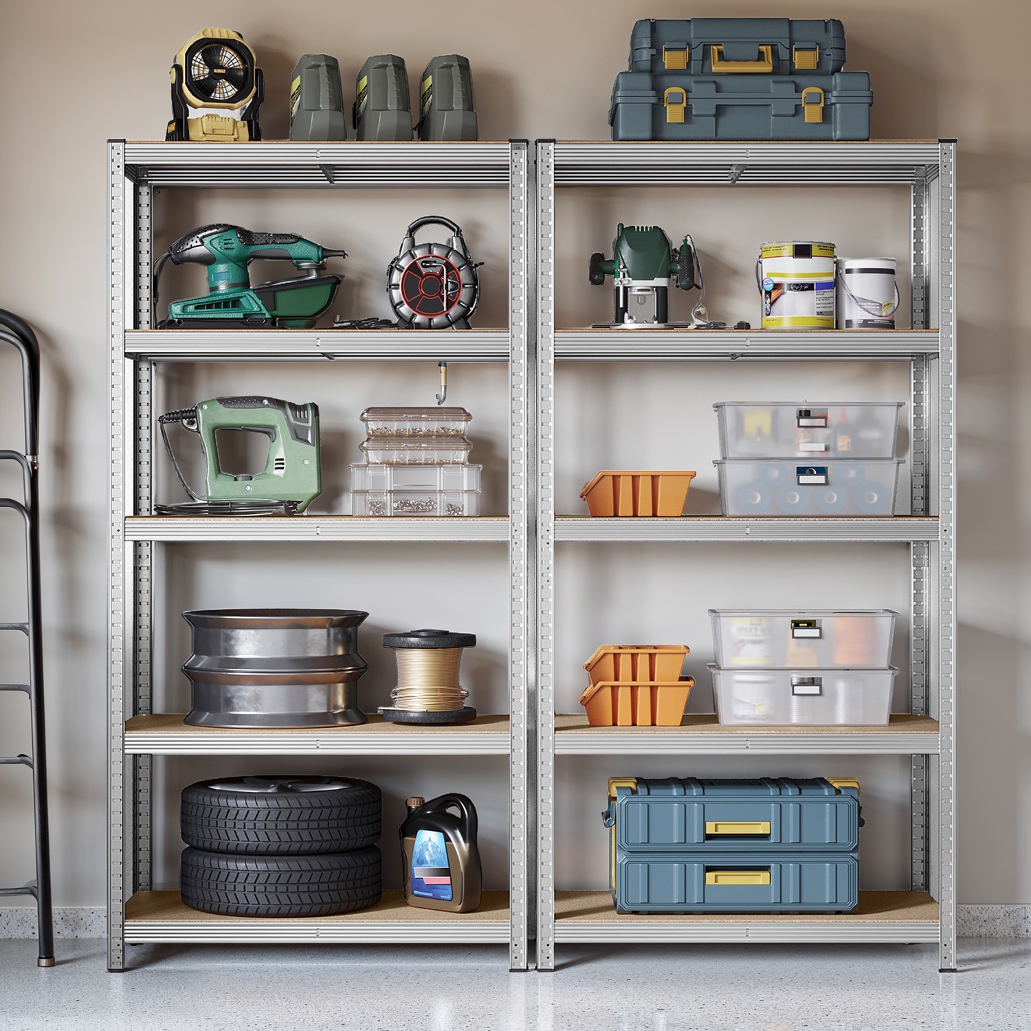 Raskekaaluline riiul, laoriiul, 50 x 100 x 200 cm, keldririiul