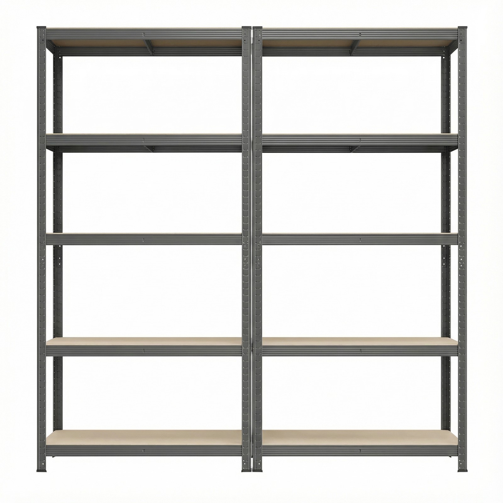 Ladustamisriiulid (2 tk komplekt), terasraamiga garaažiriiulid, kandevõime kuni 875 kg, 5 reguleeritavat riiulit, 40 x 90 x 180 cm