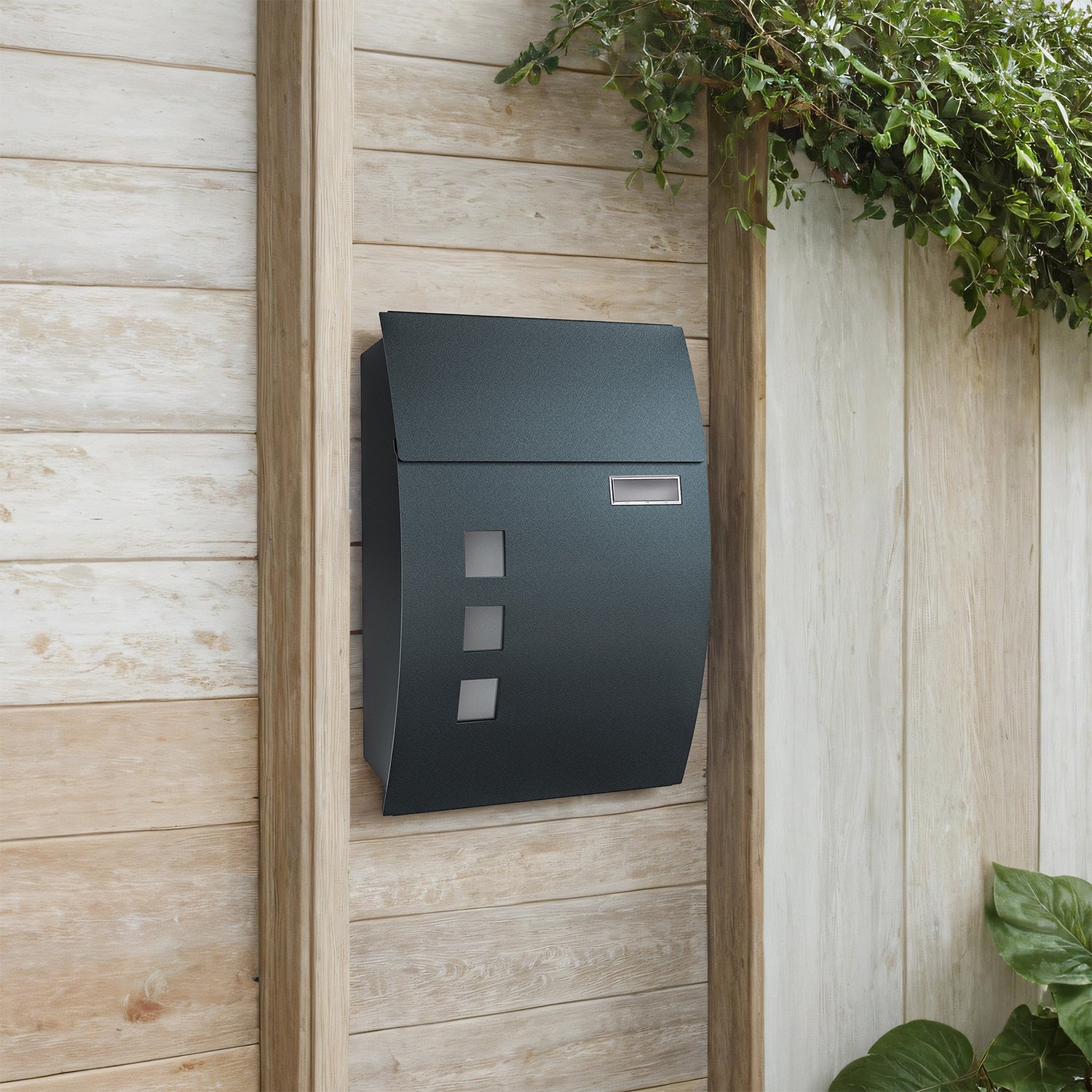 Postkast, seinapostkast koos vaateaknaga, lukustatav