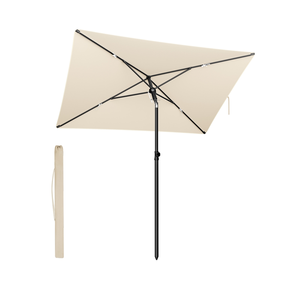 190 x 120 cm ristkülikukujuline päikesevari rõdule, kõrge UV-kaitsega, beež