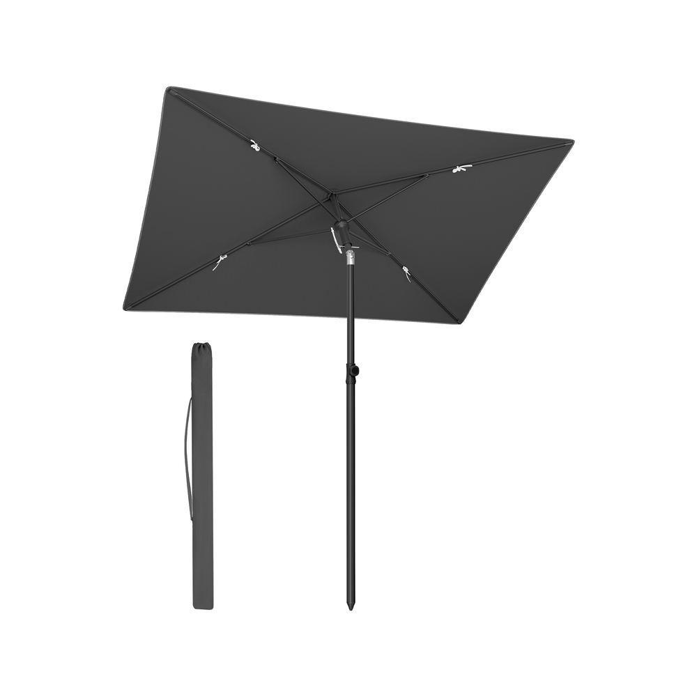 232 x 149 cm ristkülikukujuline päikesevari rõdule, kõrge UV-kaitsega, hall