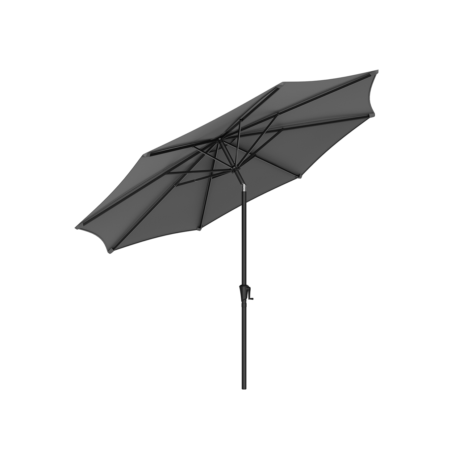 Päikesevari Ø 300 cm UV-kaitse UPF 50+ vändaga avatav aeda ja terrassile (ilma jalata)