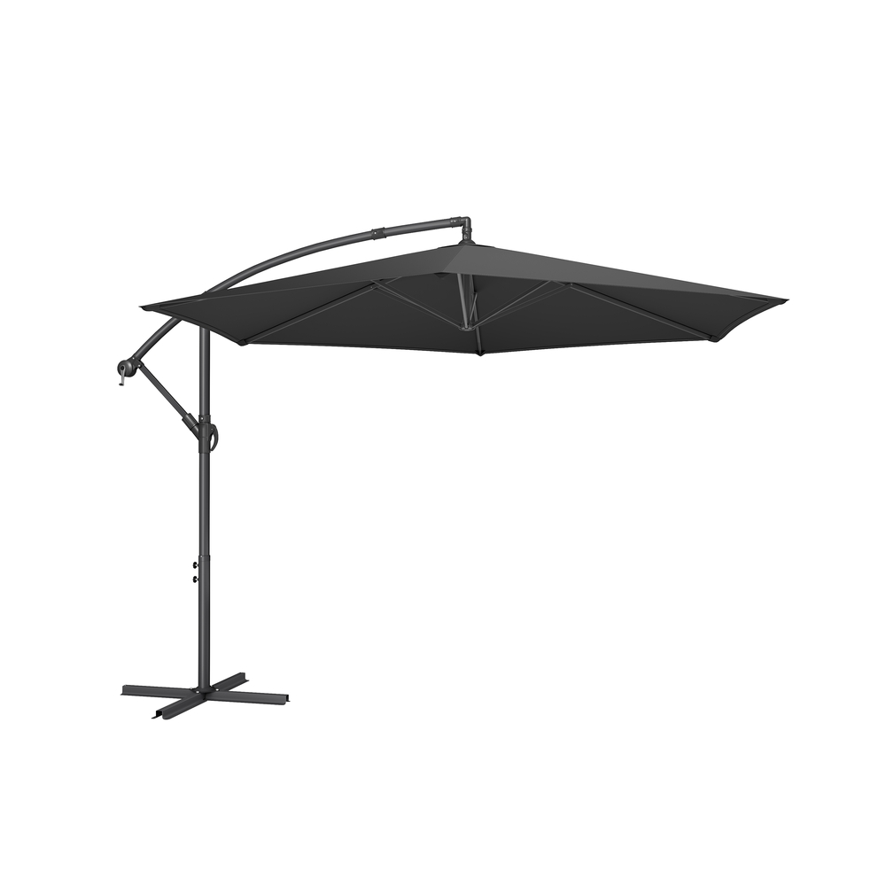 Päikesevari 350 cm vändaga avamiseks ja sulgemiseks, hall