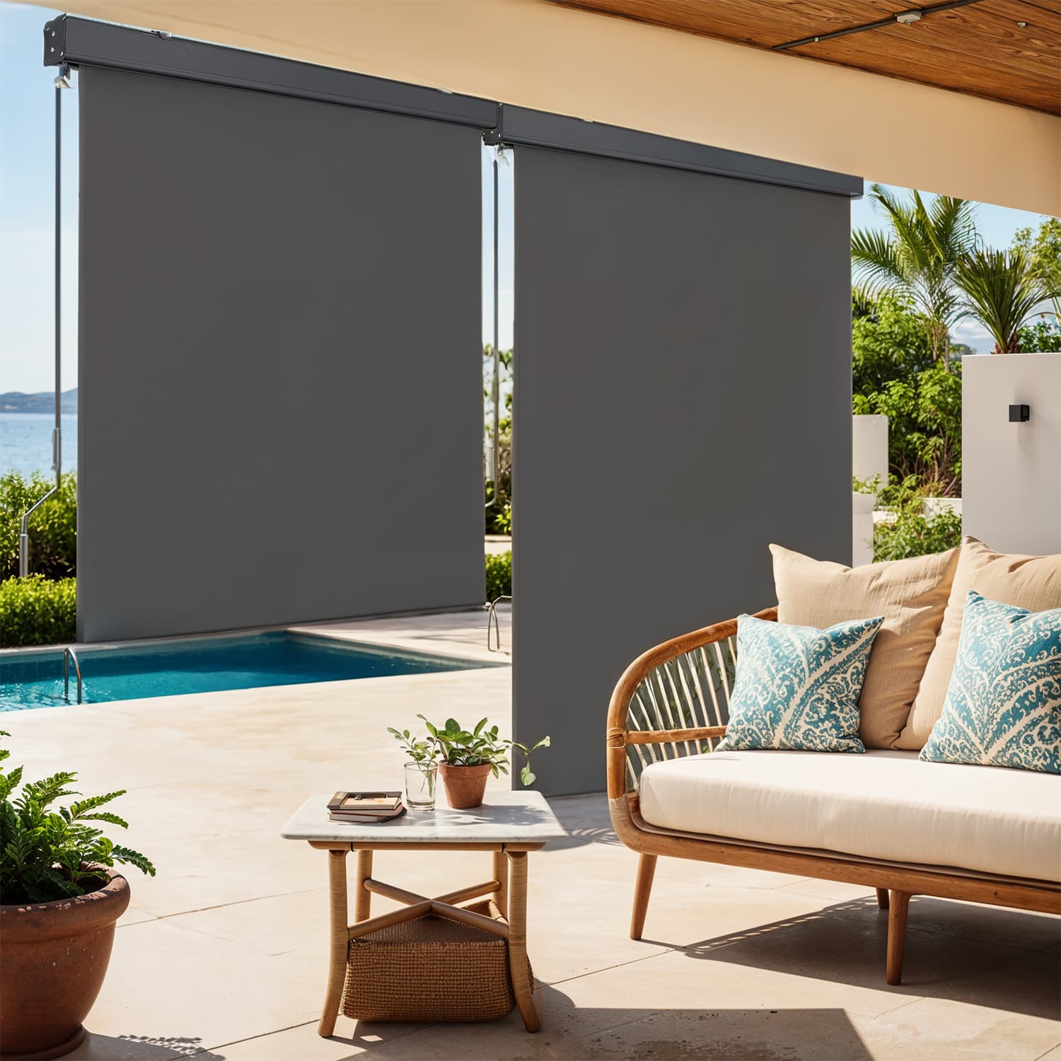 Vertikaalne markiis, väljatõmmatav, 2