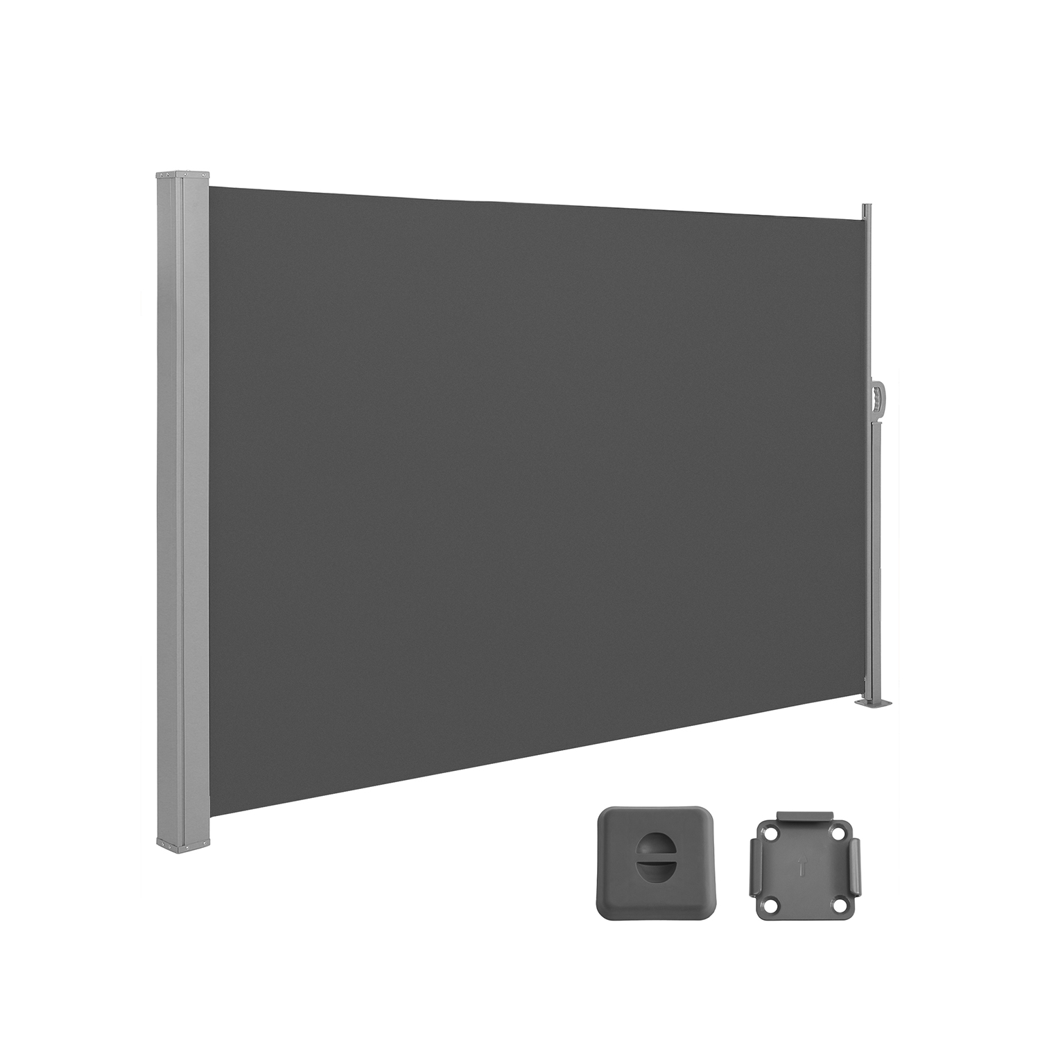 Külgmarkiis, terrassimarkiis, 180 × 450 cm, privaatsus- ja päikesekaitse, suitsuhall