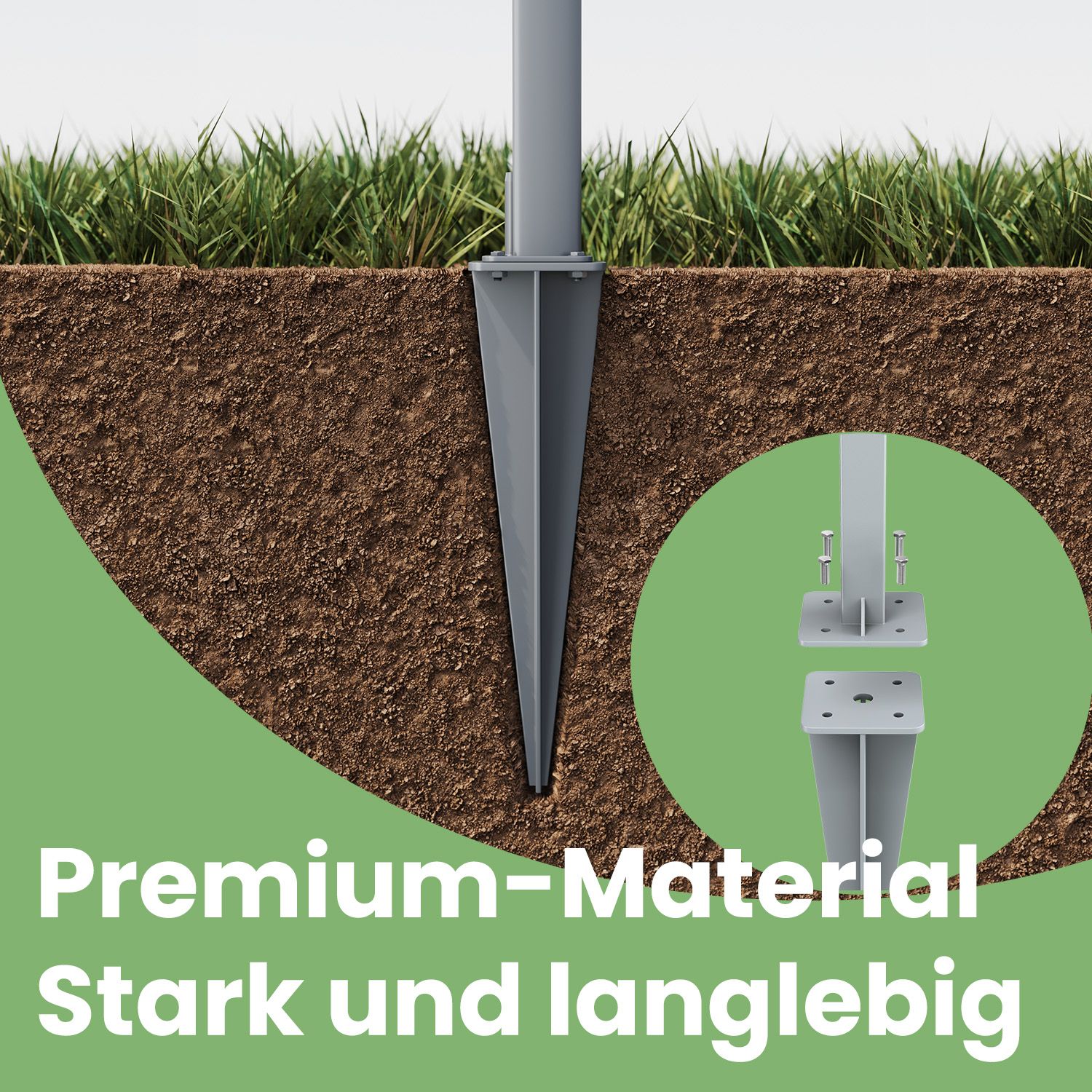 Maapind, maapinna ankur külgmarkiiside postidele, maavaia.