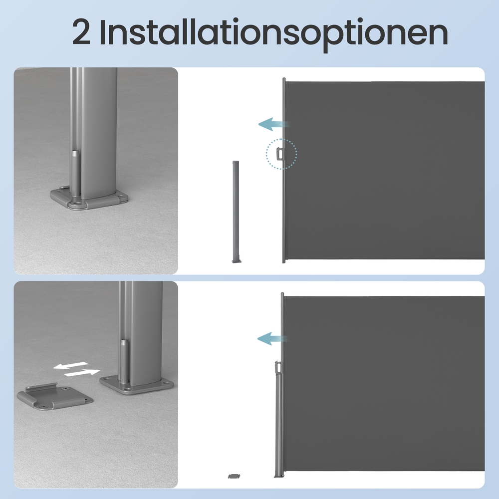 Külgmine varikatus, pikendatav külgruloo, privaatsust pakkuv ekraan