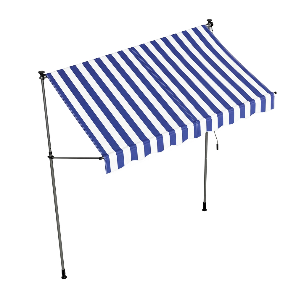 Klambriga reguleeritava kõrgusega rõdumarkiis käsivändaga terrassile