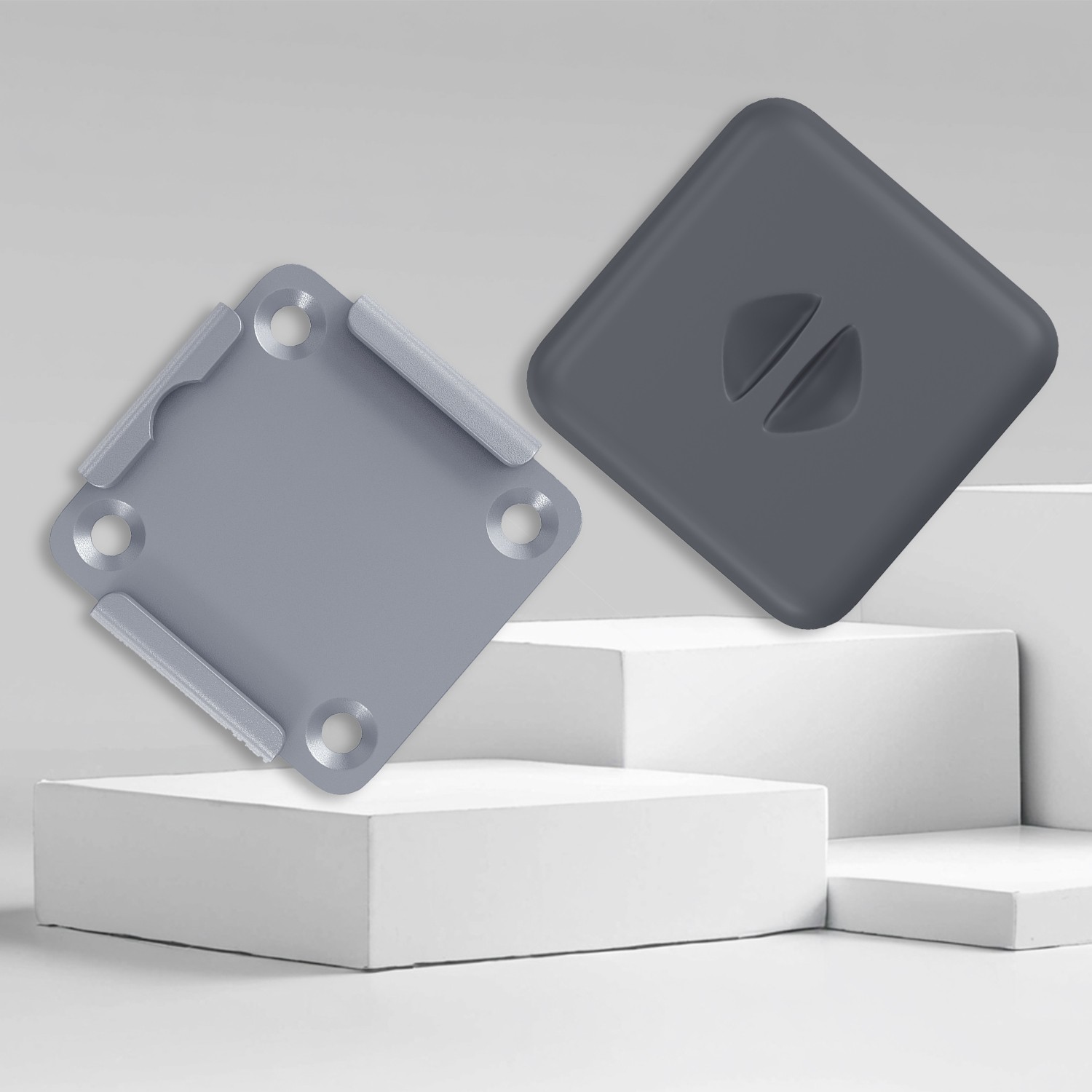 Kinnitus maapinnale külgmarkiiside postidele, metallplaat plastikkattega, alusplaat