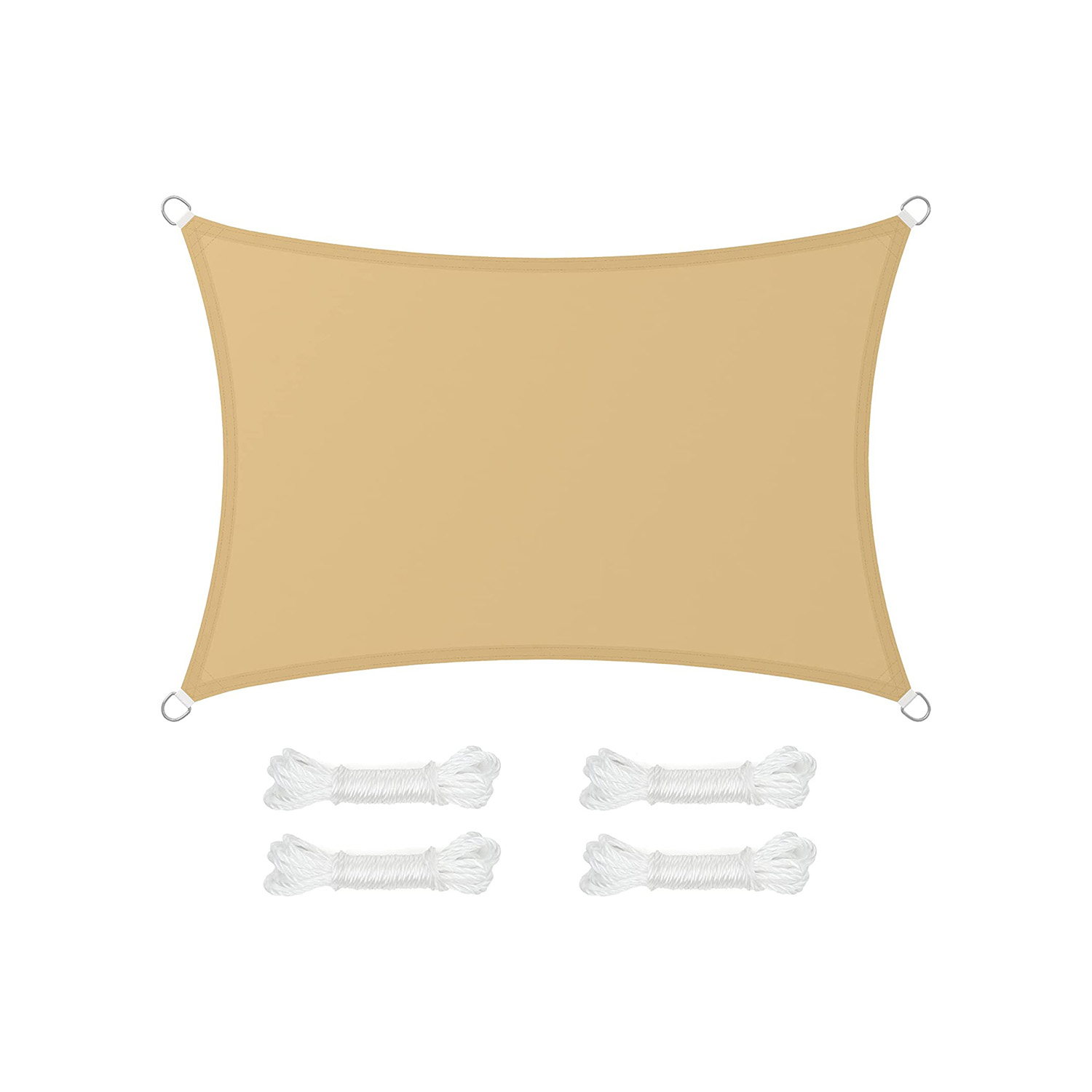 Päikesepuri 2 x 3 m ristkülikukujuline liivakollane