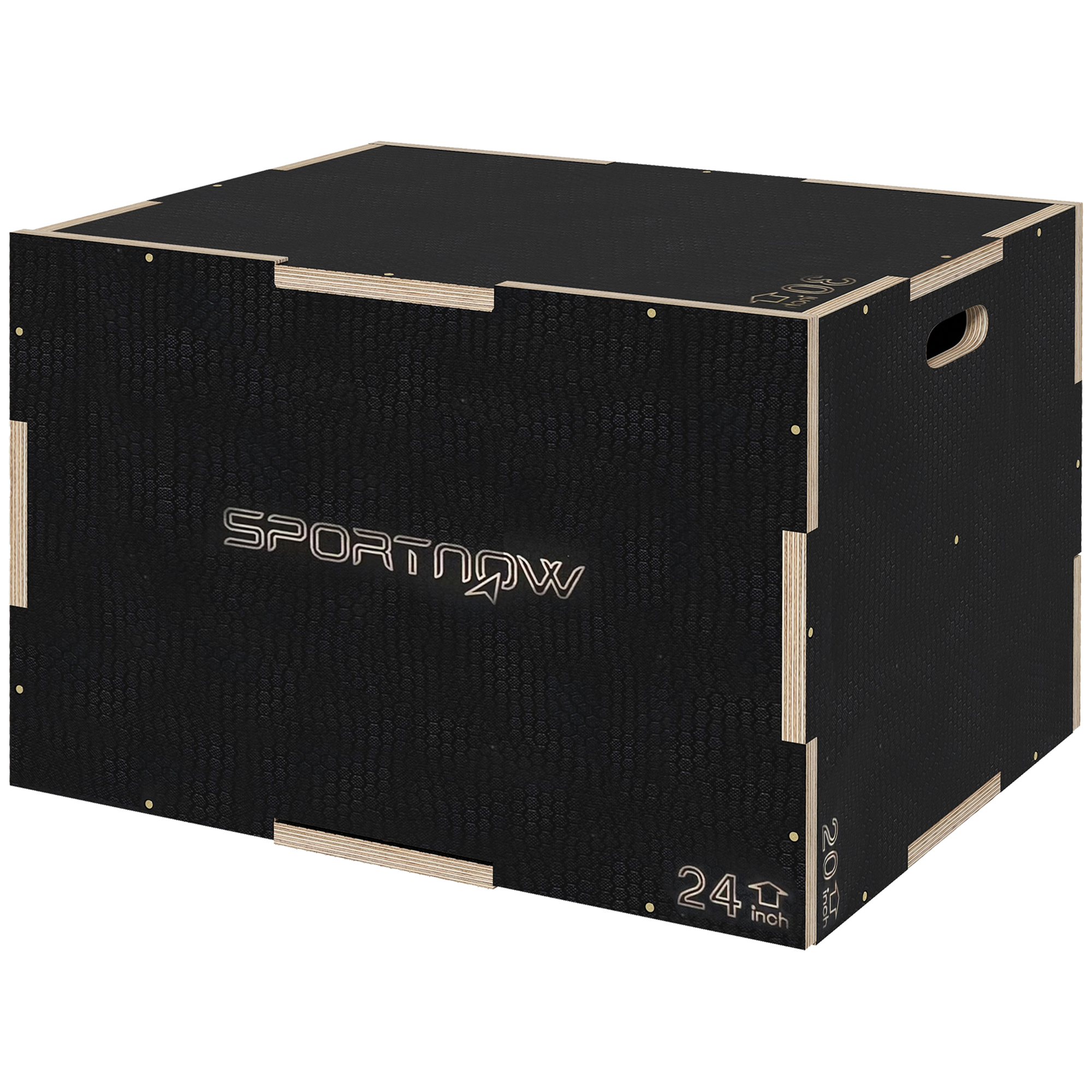 Plyo kast/hüppekast, vastupidav, 76x61x51 cm, must, käepide 10x3,5 cm, kuni 120 kg