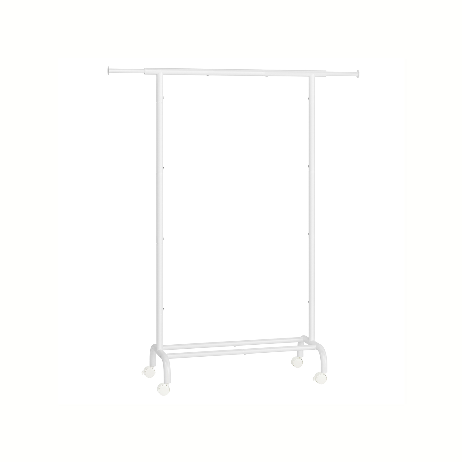 Ratastel riidenagi kandevõimega kuni 45 kg, pilvevalge