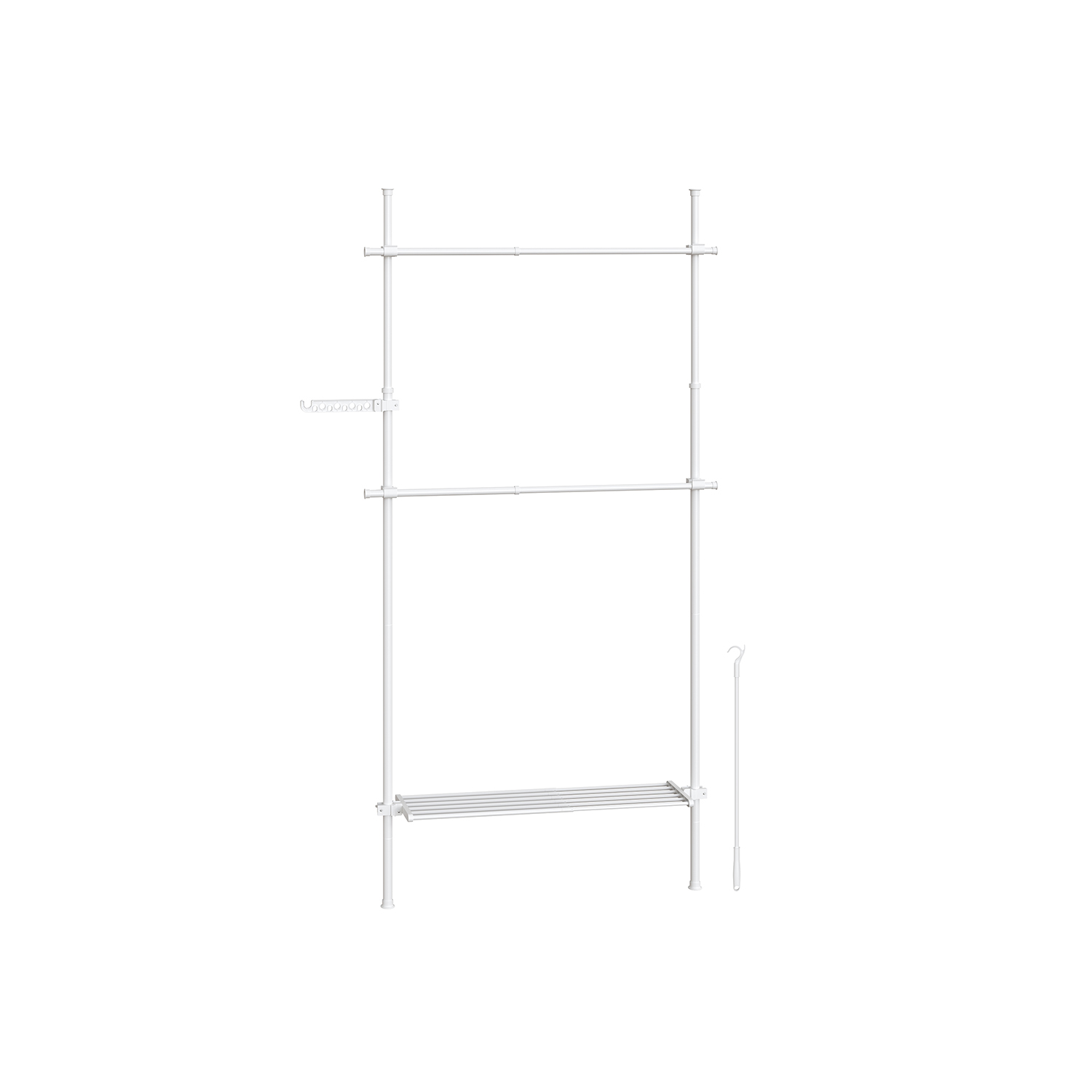 Põrandariidepuu laeni mattvalge riiuliga