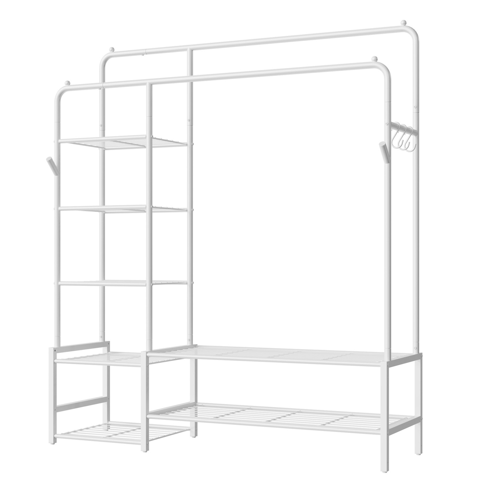 Riidepuu, avatud riidekapp, 7 riiuliga riidepuu