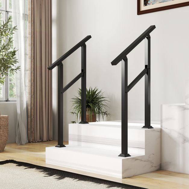 Trepi käsipuu külgmise kinnitusega sissepääsupiire paindliku nurga reguleerimisega 70 cm