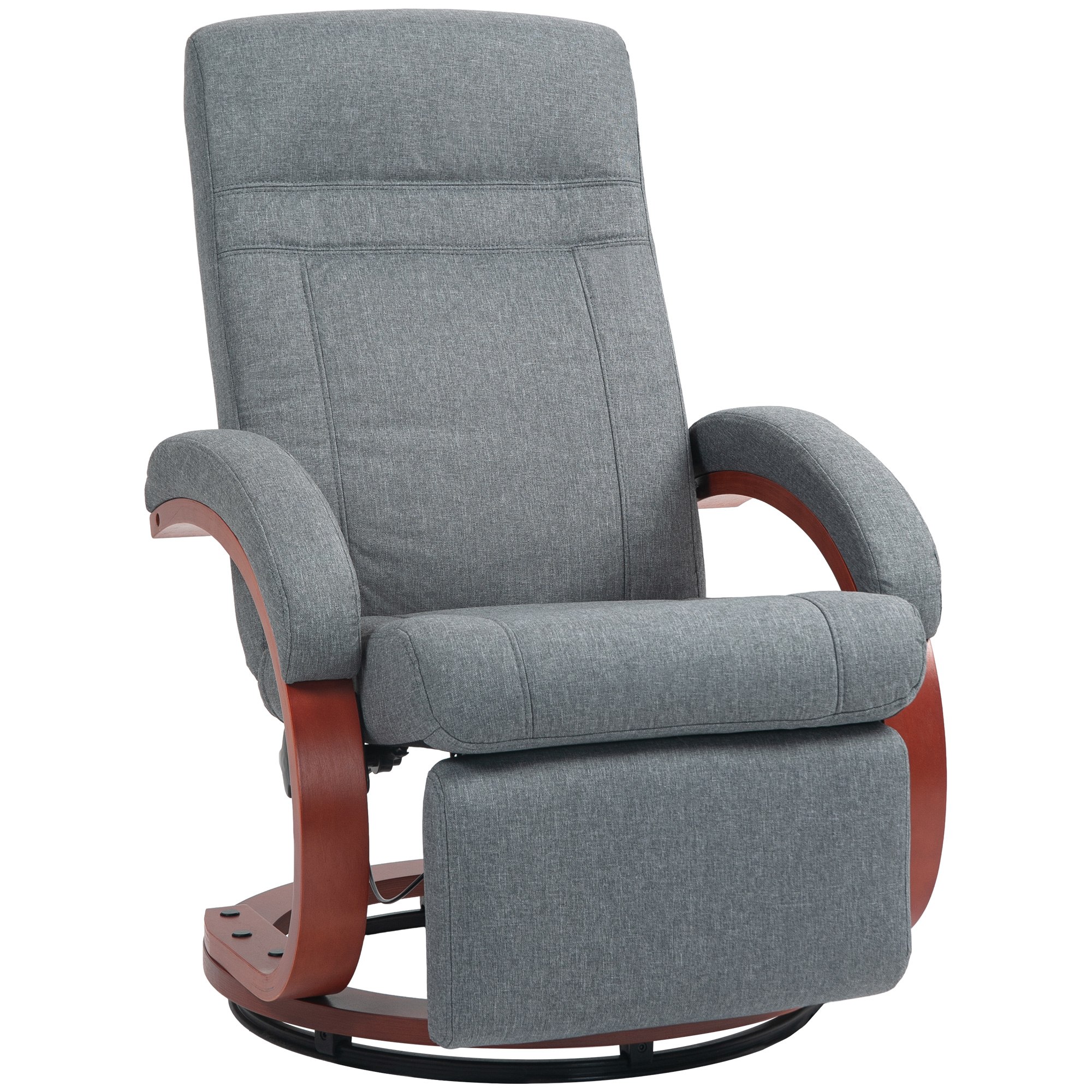 HOMCOM tugitool kokkupandava jalatoega, pöörlev, lamava seljatoega, linase välimusega, kuni 140 kg, hall