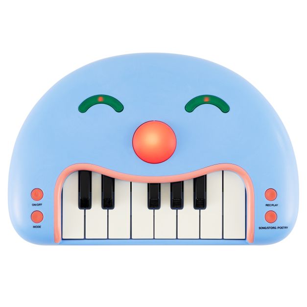 13-klahviga klaveriklaviatuur lastele vanuses 3+ Interaktiivne digitaalne klaver naeratava näo, praktiliste nuppude ja tuledega, muusikaline mänguasi