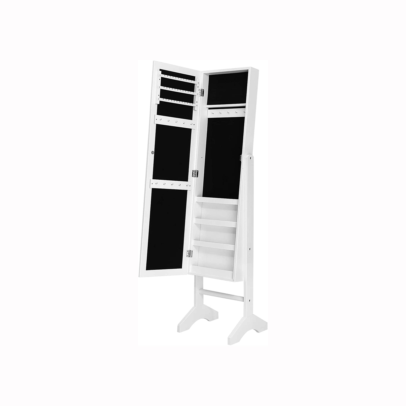 Ehtekapp, peegliga (35,5 x 153 x 35 cm) valge