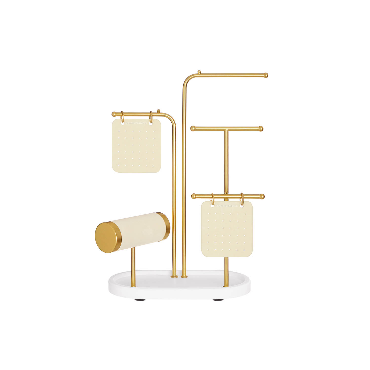 Ehtealus 4 metallist riputuspulgaga metallik kuld